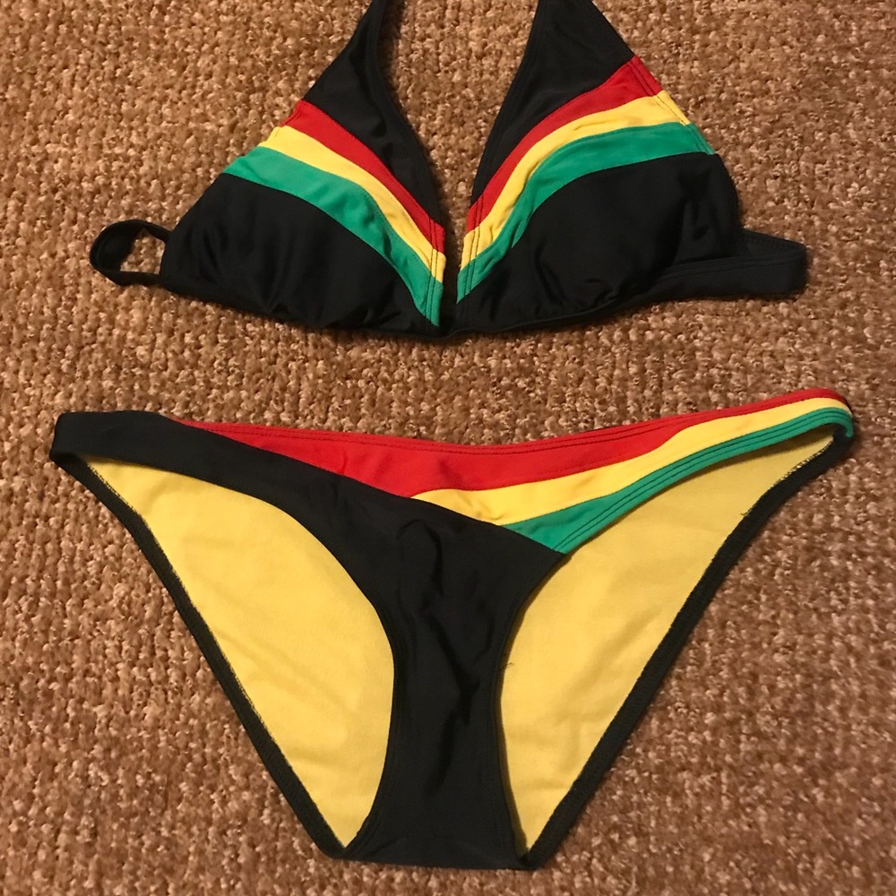 Rasta-Colored Bikini